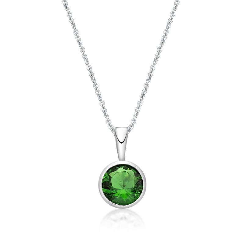 Picture of MAY            , 5mm BEZEL PENDANT with CHAIN